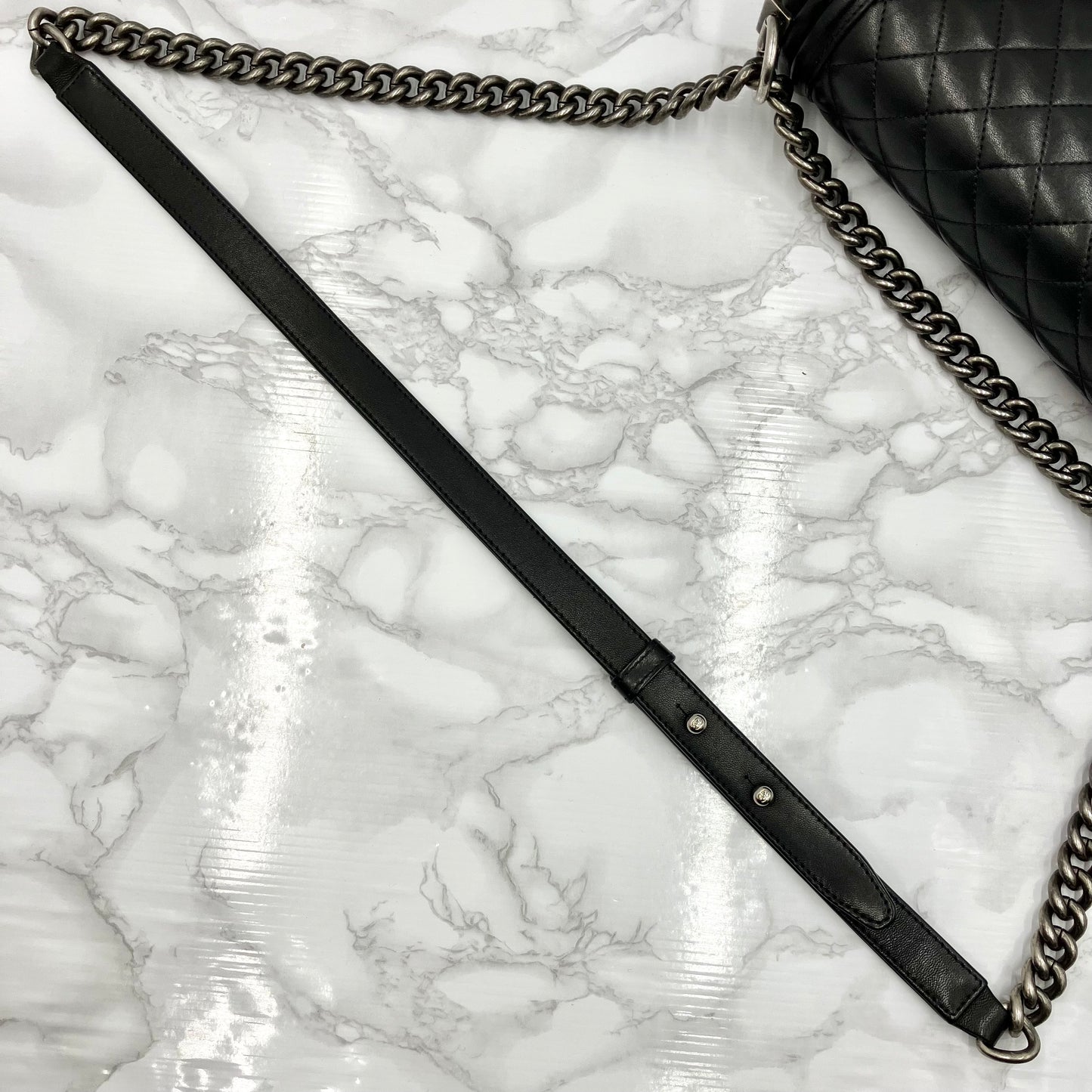 CHANEL BOYCHANEL lambskin Matrasse chain shoulder