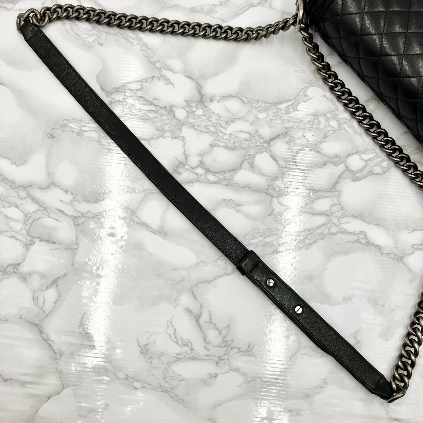 CHANEL BOYCHANEL lambskin Matrasse chain shoulder