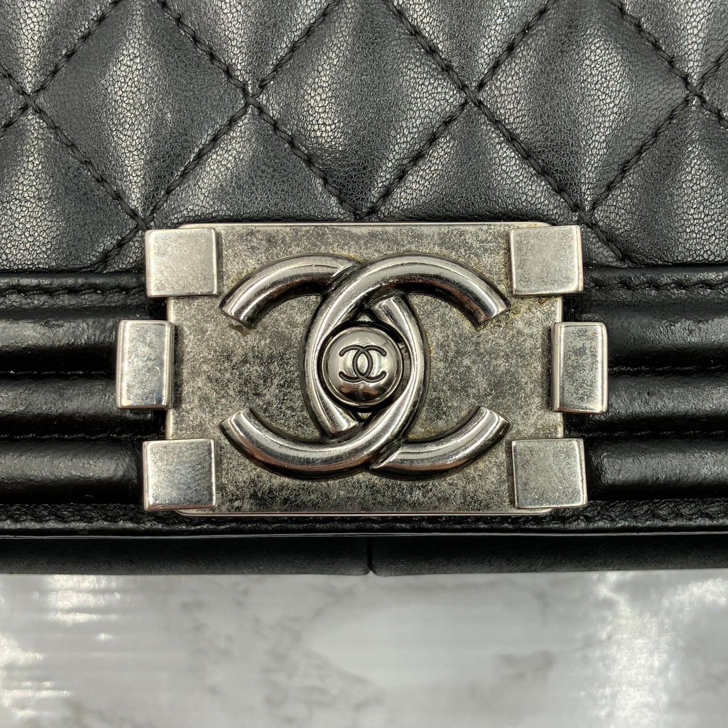 CHANEL BOYCHANEL lambskin Matrasse chain shoulder