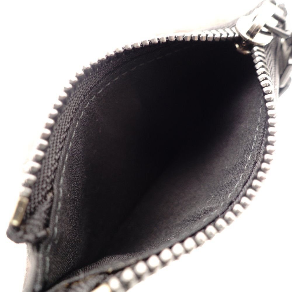 Maison Margiela 4-Stitch Leather Coin Case Black Mini Wallet Foldable Wallet 7-10-855