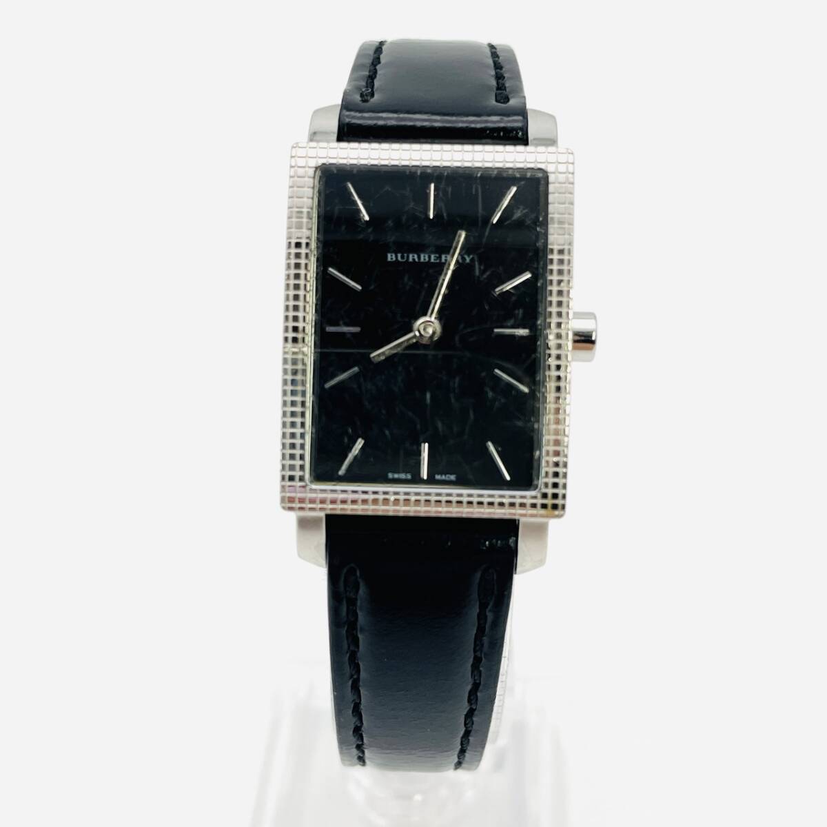 Burberry Quartz Watch for Women, Black and Silver Leather, 7-3-732