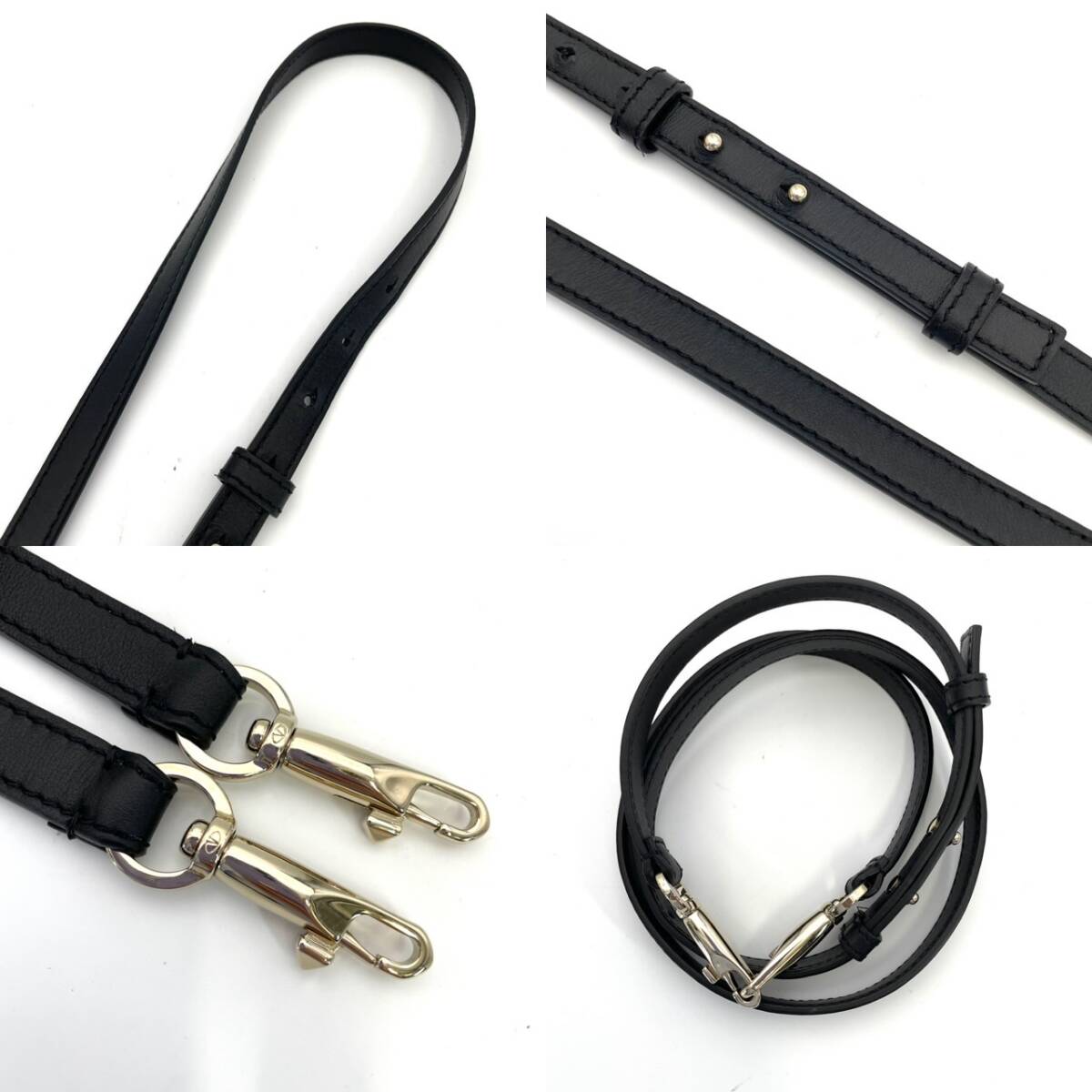 VALENTINO Canvas Leather White Black 2 Way Bag