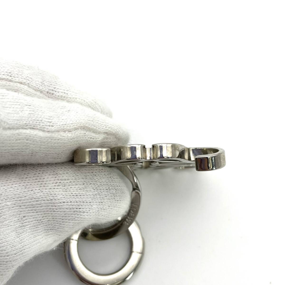LOEWE Anagram Key Ring Silver