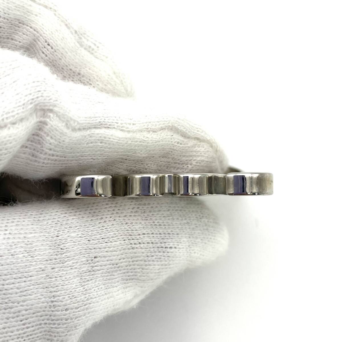 LOEWE Anagram Key Ring Silver