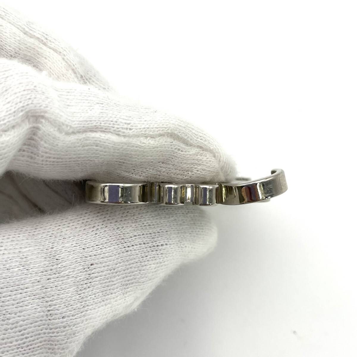 LOEWE Anagram Key Ring Silver