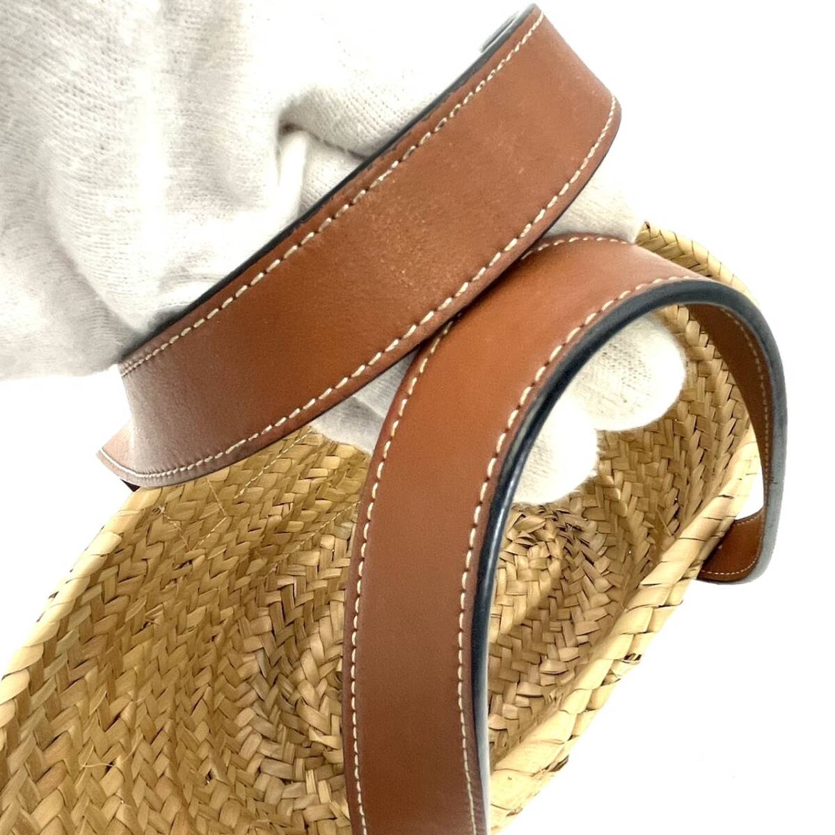 LOEWE Basket Small Basket Bag Brown