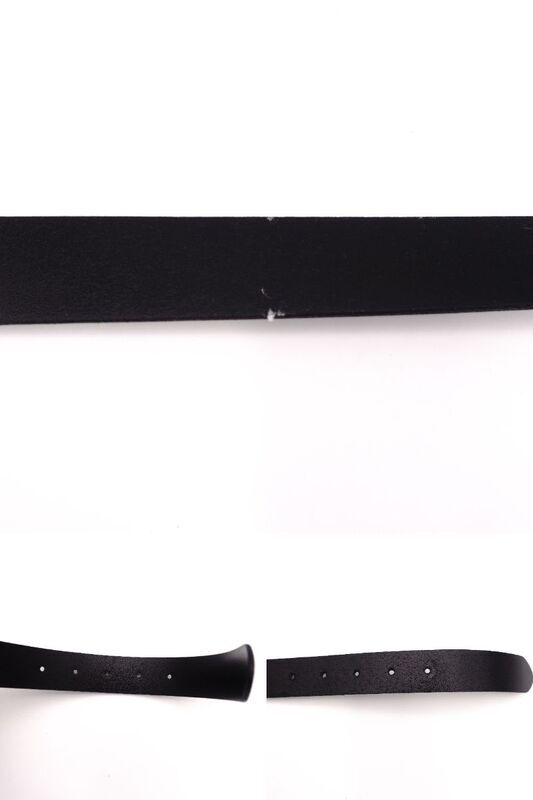 FENDI Mamma Belt Black Leather Size 110CM