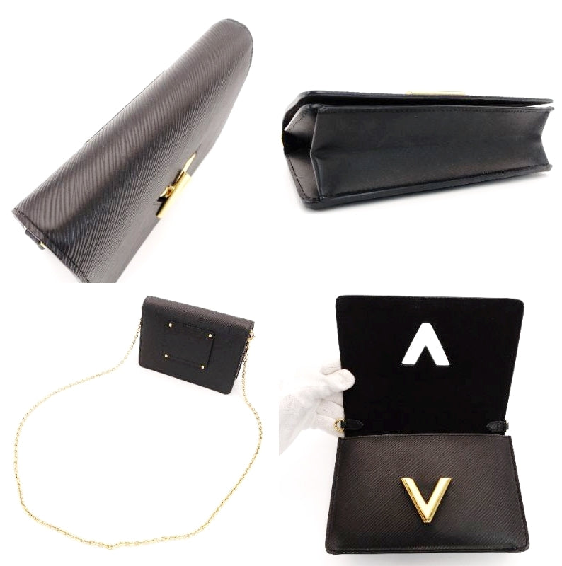 LOUIS VUITTON Epi Pochette Twist Chain Shoulder Bag Black M68750