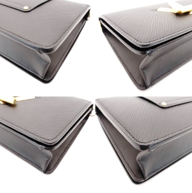 LOUIS VUITTON Epi Pochette Twist Chain Shoulder Bag Black M68750