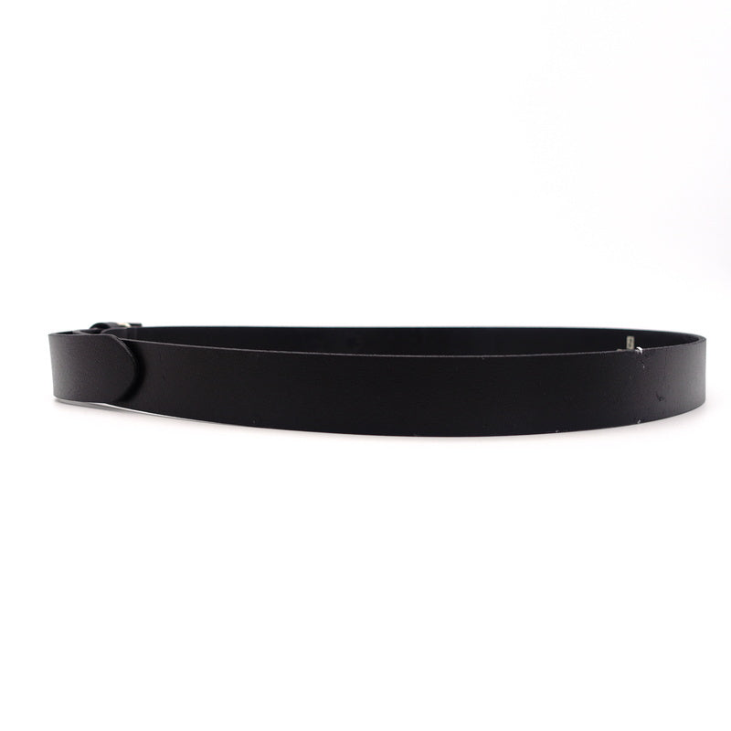FENDI Mamma Belt Black Leather Size 110CM