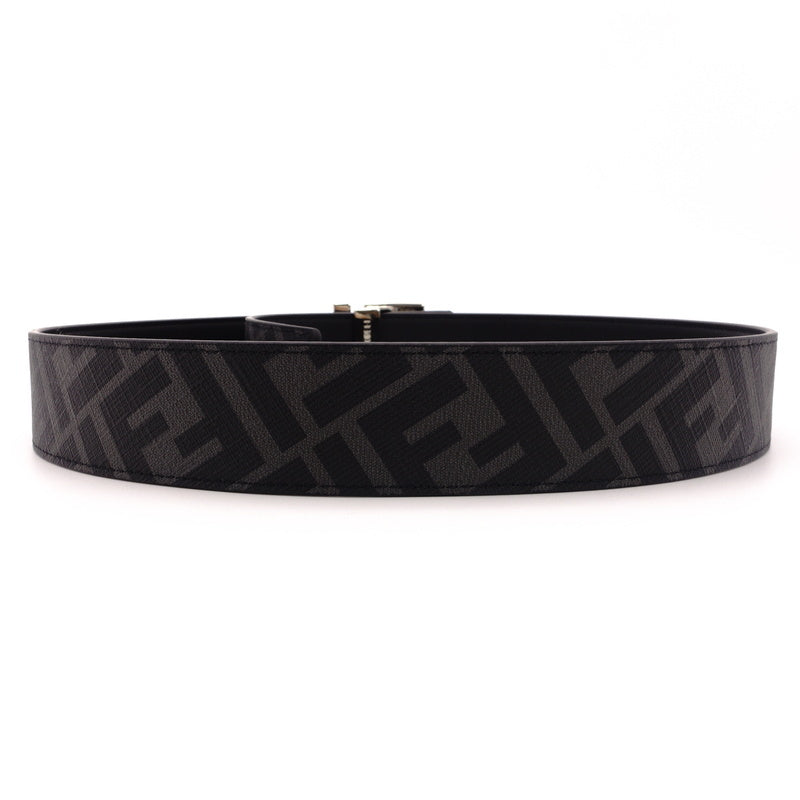 FENDI Zucca Belt Gray Black PVC