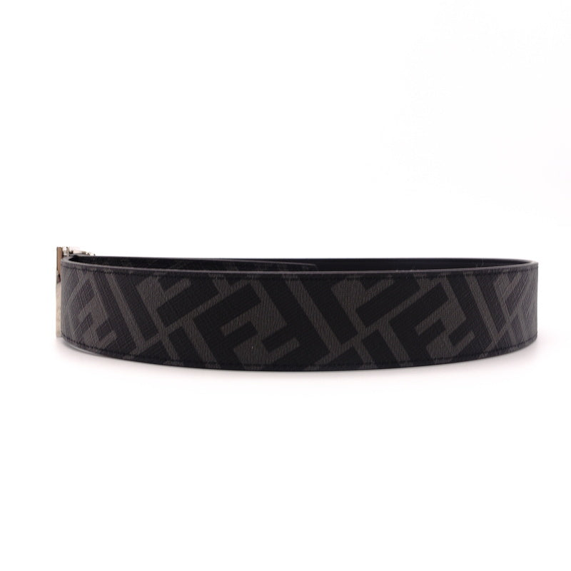 FENDI Zucca Belt Gray Black PVC