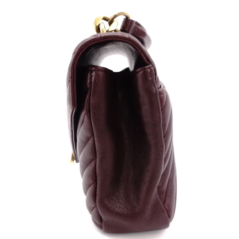 YVES SAINT LAURENT College Mini 2 Way Shoulder Bag Dark Purple