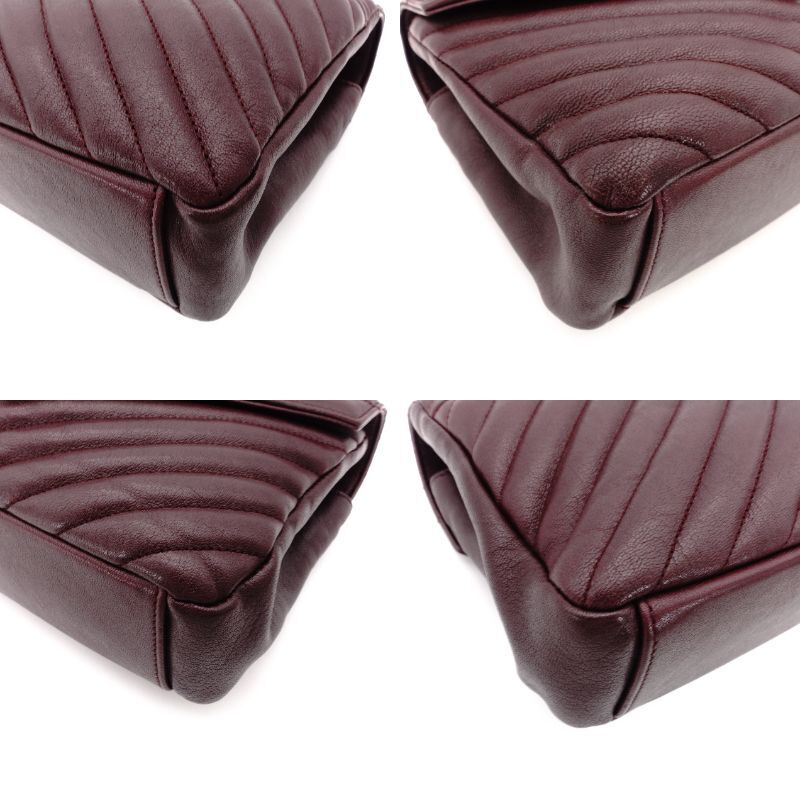YVES SAINT LAURENT College Mini 2 Way Shoulder Bag Dark Purple