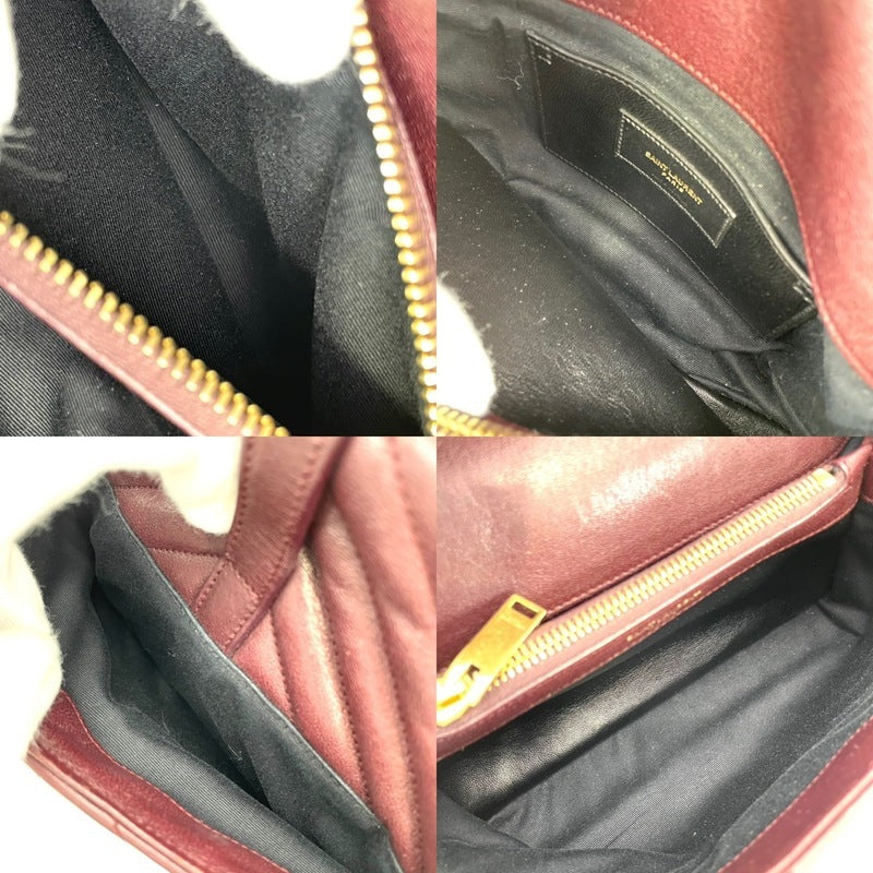YVES SAINT LAURENT College Mini 2 Way Shoulder Bag Dark Purple