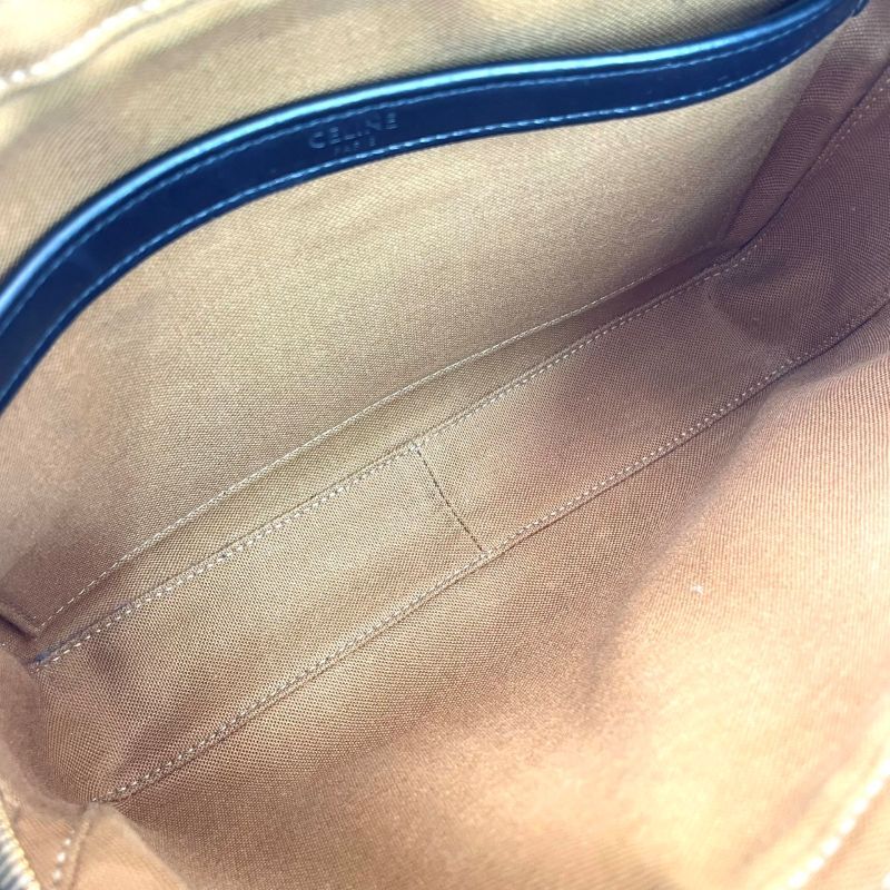 CELINE Triomphe Messenger Shoulder Brown Leather PVC