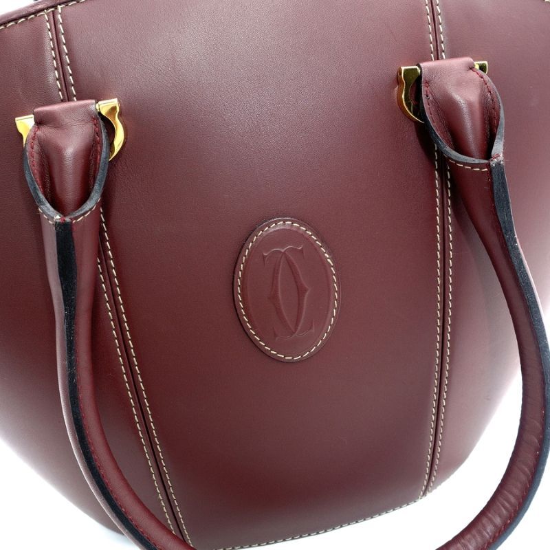 Cartier Musteline Leather Bordeaux Vintage Gold Hardware