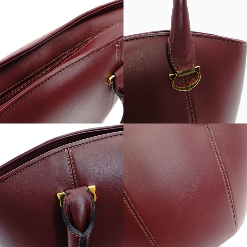 Cartier Musteline Leather Bordeaux Vintage Gold Hardware