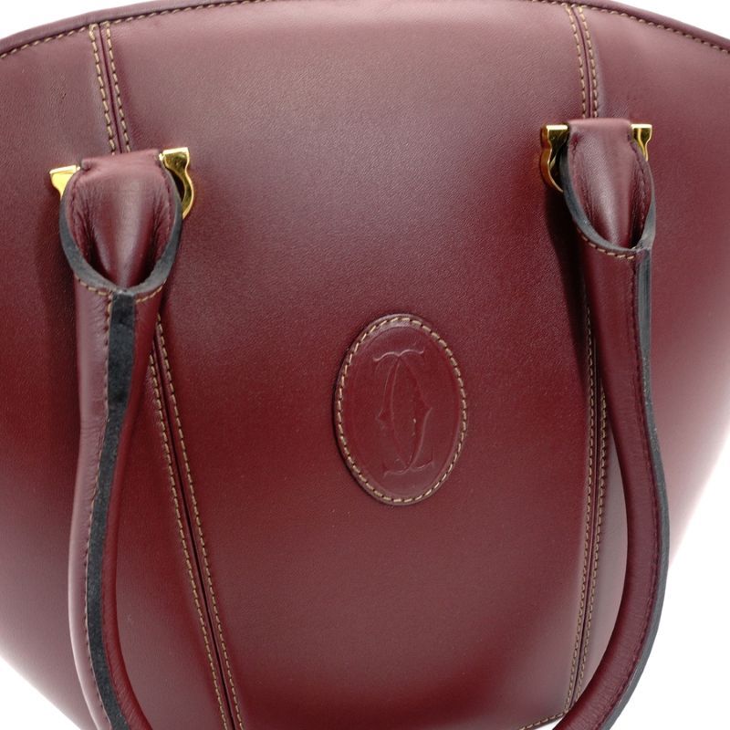 Cartier Musteline Leather Bordeaux Vintage Gold Hardware