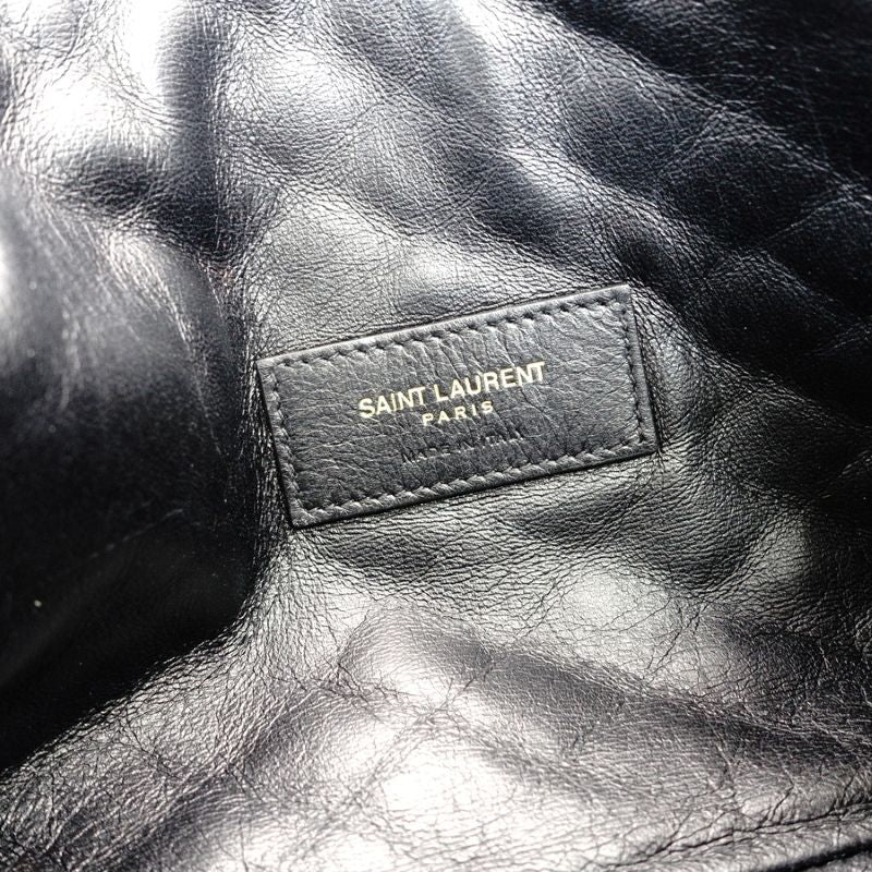 YVES SAINT LAURENT Gaby Chain Shoulder Bag Leather Black