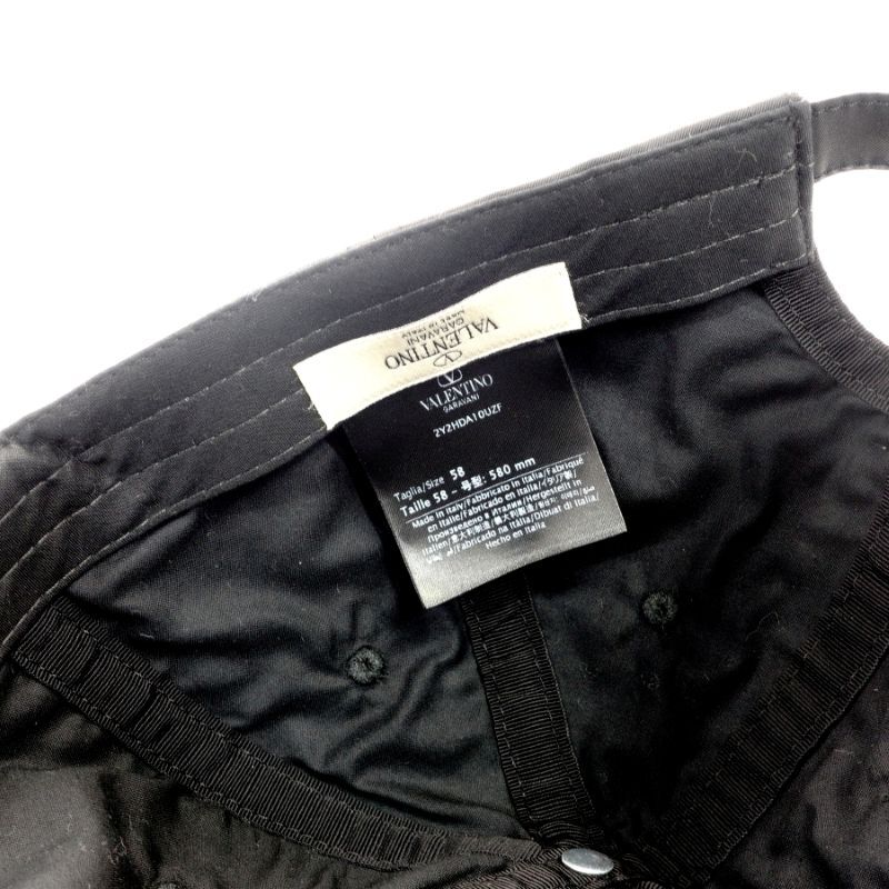 VALENTINO Garavani Cap Studs Black Nylon