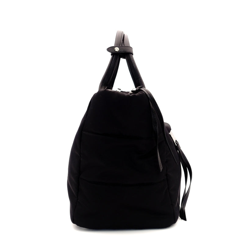 PRADA Tessuto Bomber Nylon Handbag Black 1BG636 Black