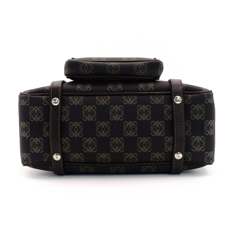 LOEWE Anagram Handbag Brown Logo Leather PVC