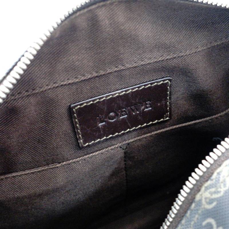LOEWE Anagram Handbag Brown Logo Leather PVC