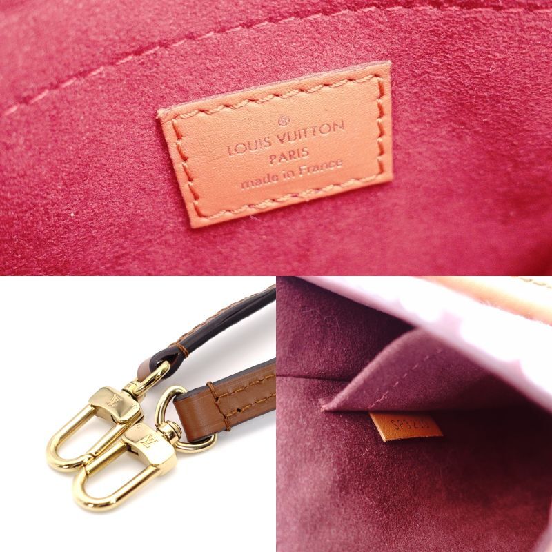 LOUIS VUITTON Jacquard Petite Sac Plat Handbag 2-Way Burgundy