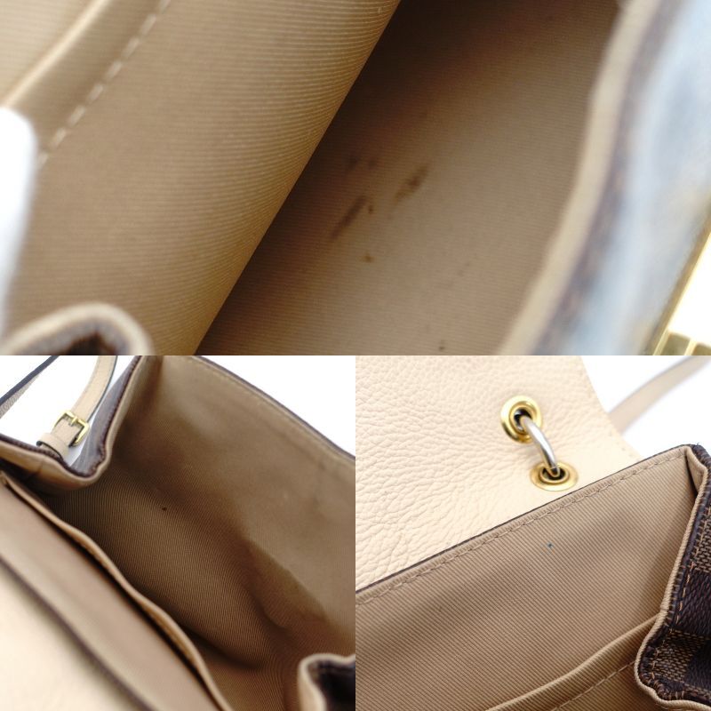 LOUIS VUITTON Damier Clapton Backpack Leather Brown×Beige