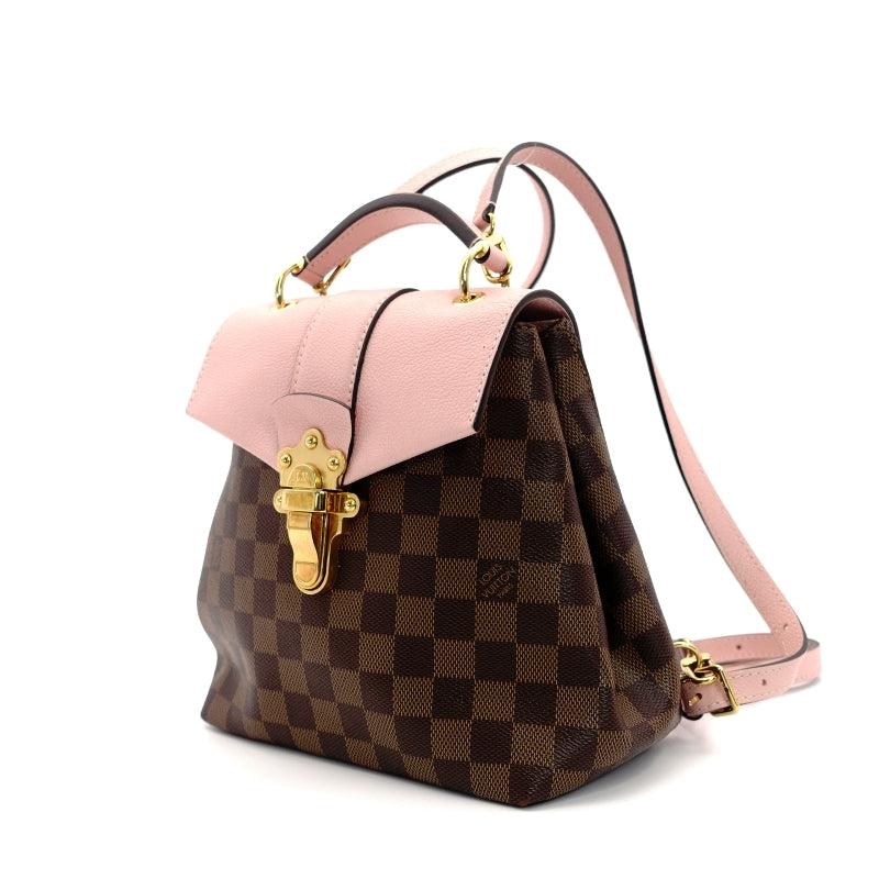 LOUIS VUITTON Damier Clapton Backpack Leather Brown×Pink