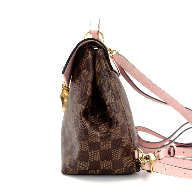 LOUIS VUITTON Damier Clapton Backpack Leather Brown×Pink