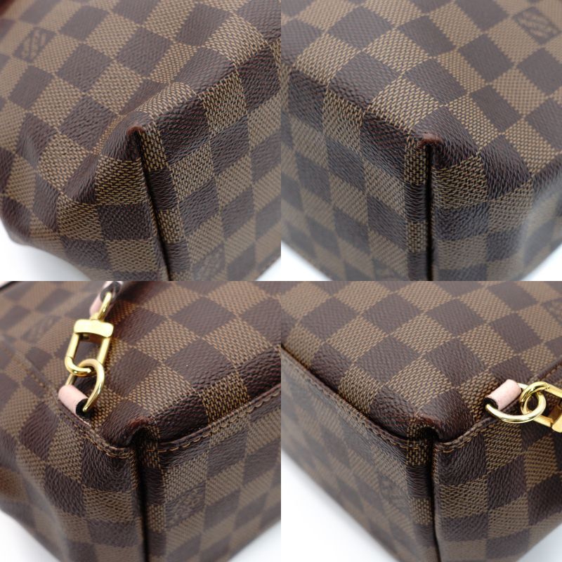 LOUIS VUITTON Damier Clapton Backpack Leather Brown×Pink