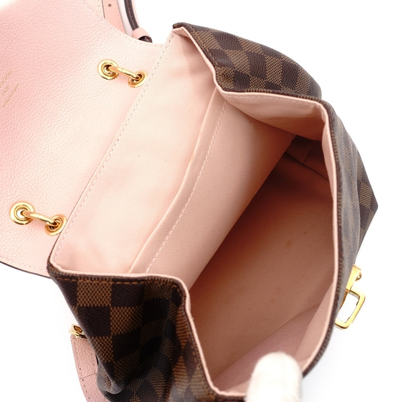 LOUIS VUITTON Damier Clapton Backpack Leather Brown×Pink