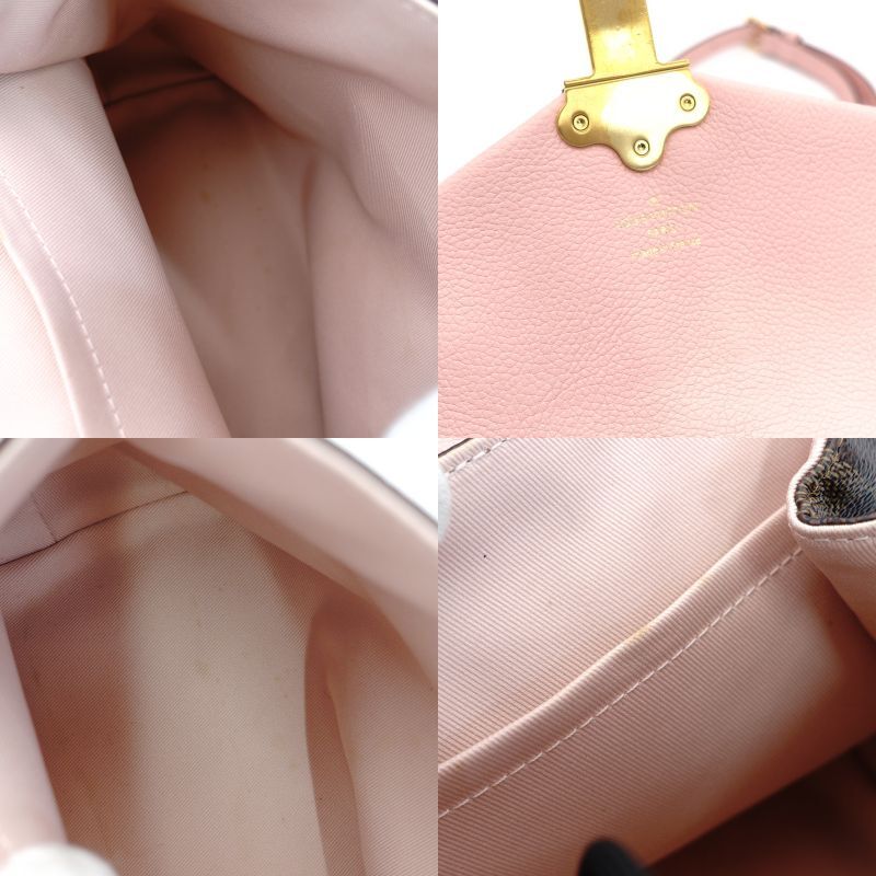 LOUIS VUITTON Damier Clapton Backpack Leather Brown×Pink