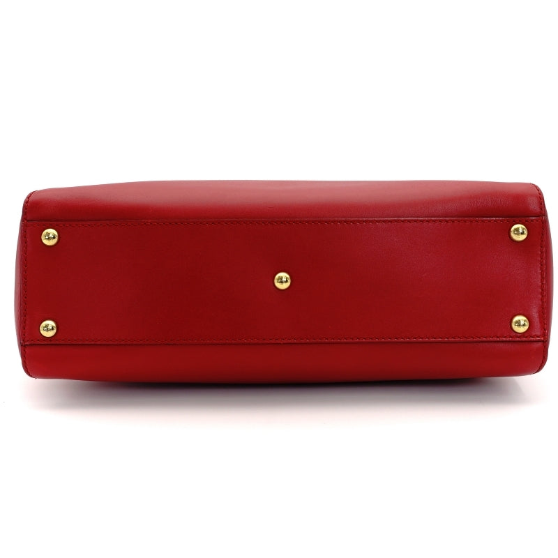 FENDI Peekaboo 2way Style Bag Red Leather