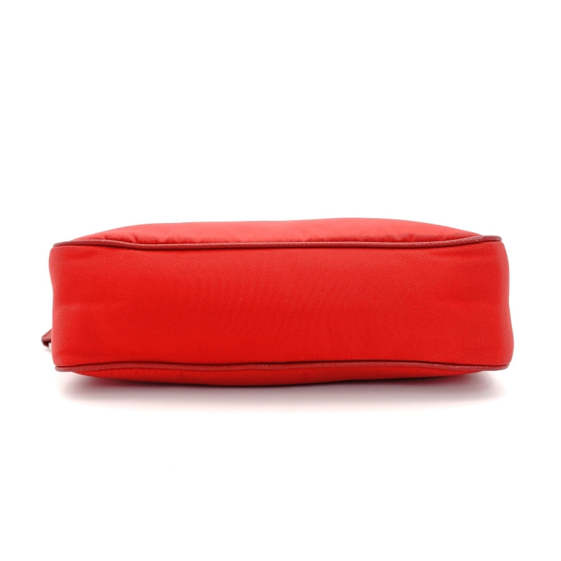 PRADA 2way Bag Red Re Nylon Gold Hardware