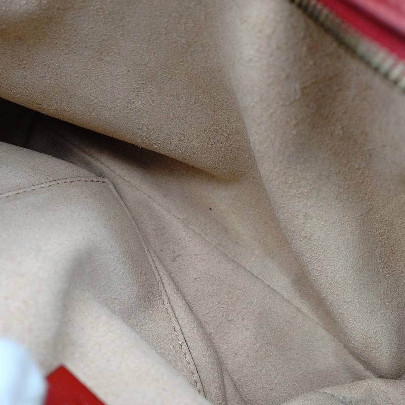 GUCCI Chain Shoulder Bag GG Marmont Red Leather Gold Hardware