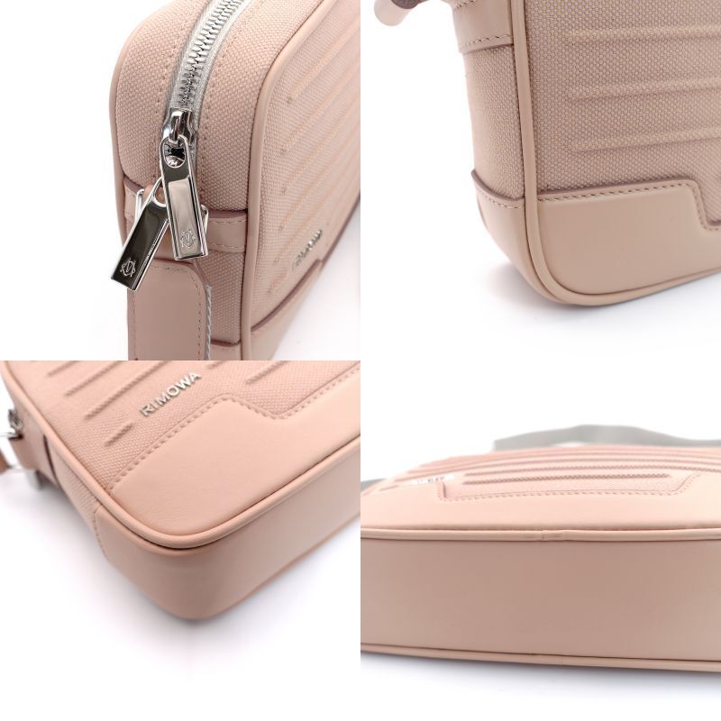 RIMOWA Messenger Shoulder Bag Pink Canvas Leather