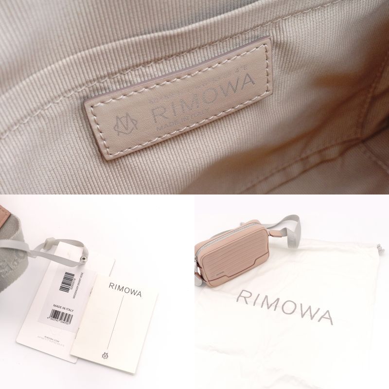 RIMOWA Messenger Shoulder Bag Pink Canvas Leather