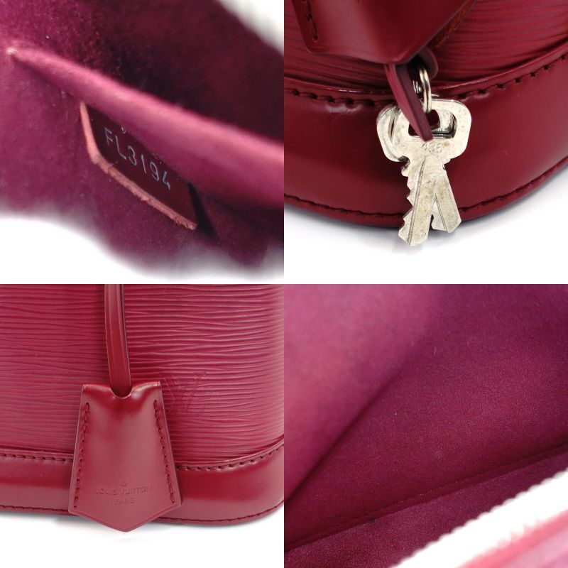 LOUIS VUITTON Epi Alma BB Red Leather Handbag 2-Way