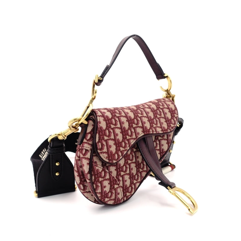 DIOR Saddle Canvas Shoulder Bag Oblique Trotter