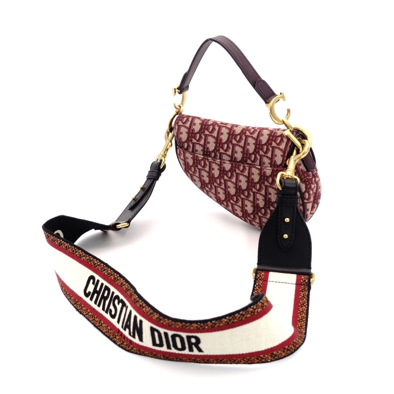 DIOR Saddle Canvas Shoulder Bag Oblique Trotter