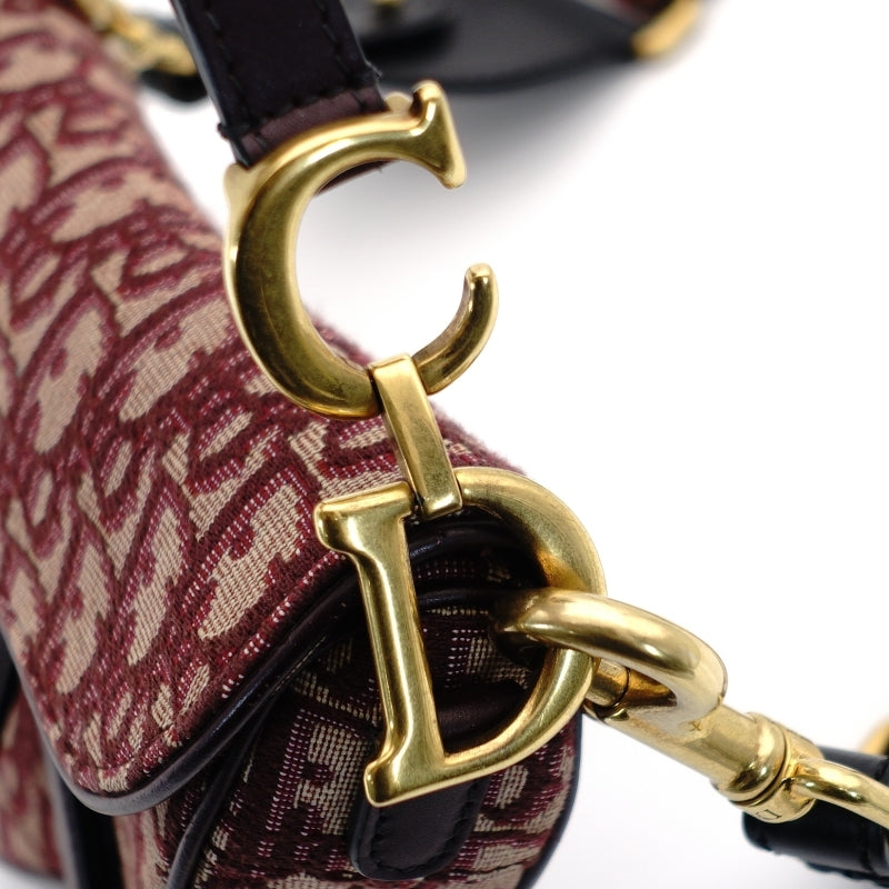 DIOR Saddle Canvas Shoulder Bag Oblique Trotter