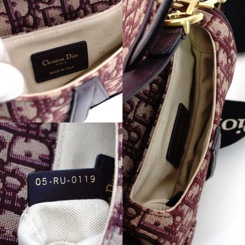 DIOR Saddle Canvas Shoulder Bag Oblique Trotter