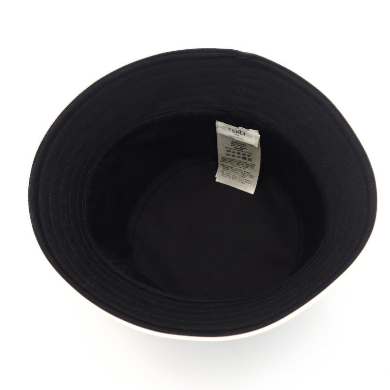 FENDI Zucca Bucket Hat 58cm FF Logo Brown PVC