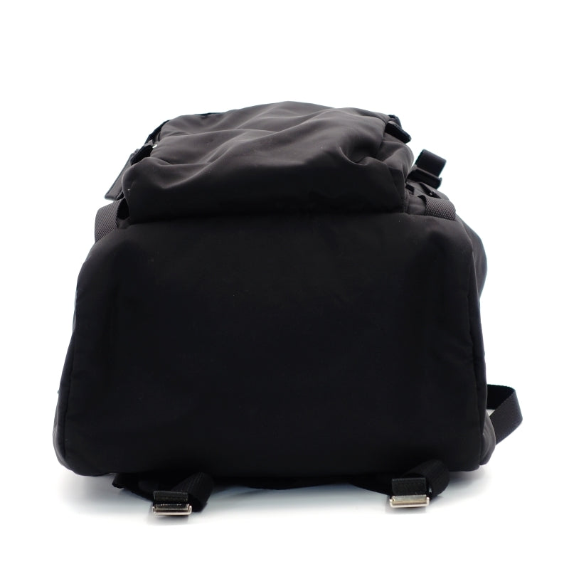 PRADA Nylon Backpack Black Silver Hardware