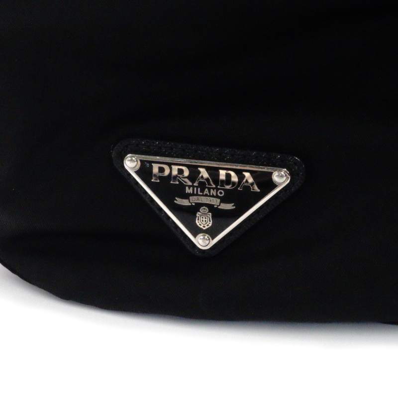 PRADA Nylon Backpack Black Silver Hardware