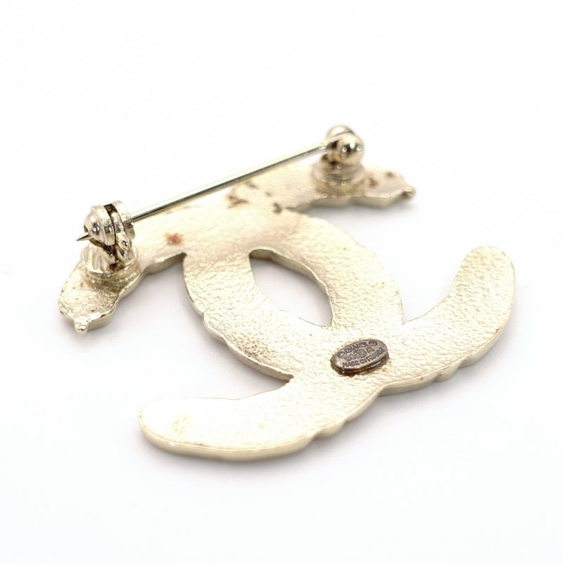 CHANEL Coco Mark Broach Gold Logo Feather 08A
