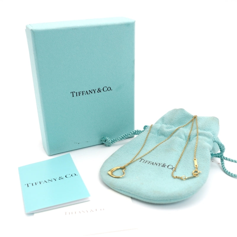 Tiffany & Co. Necklace Open Heart K18 2.9g Gold